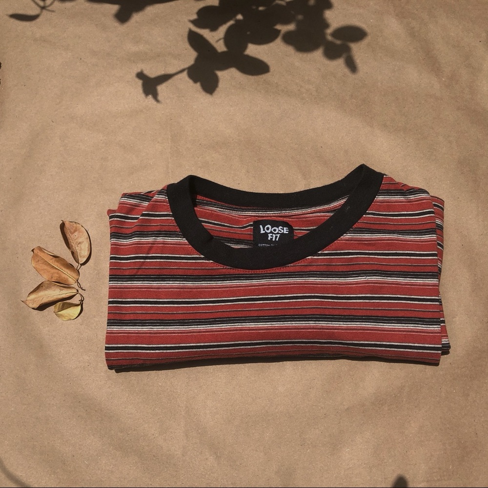 ✰ ˚ STRIPE ME DOWN OVERSIZED TEE ˚ ✰